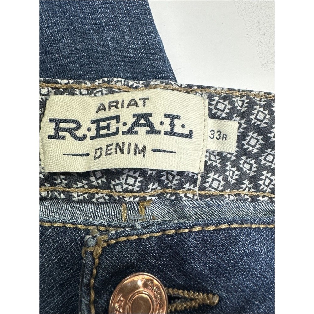 Ariat Real Rosa Jeans Perfect Rise Bootcut Stretch, 33 R, Ranch Ride Rodeo - Picture 4 of 13